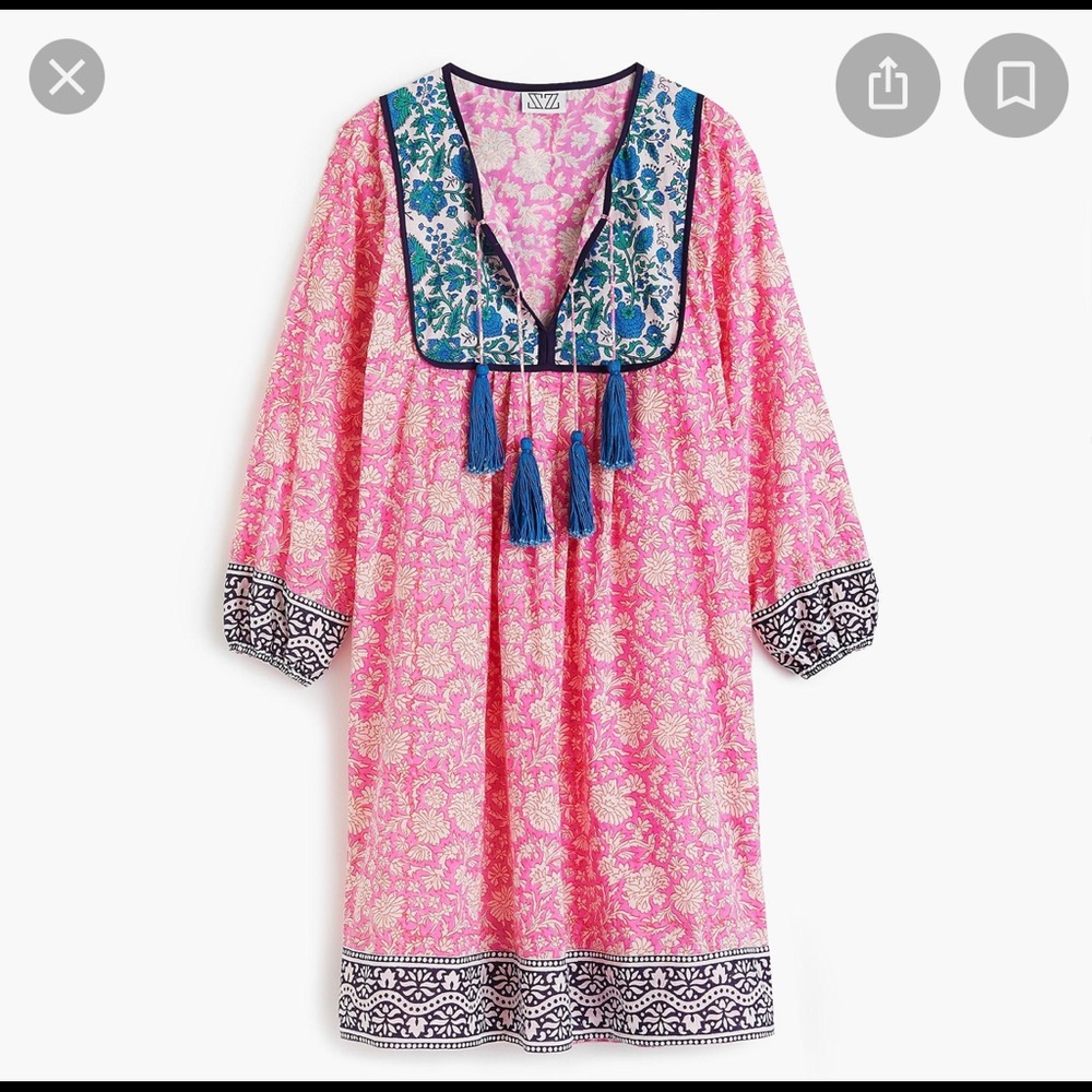 NWT Jcrew boho tassel coverup/ dress
